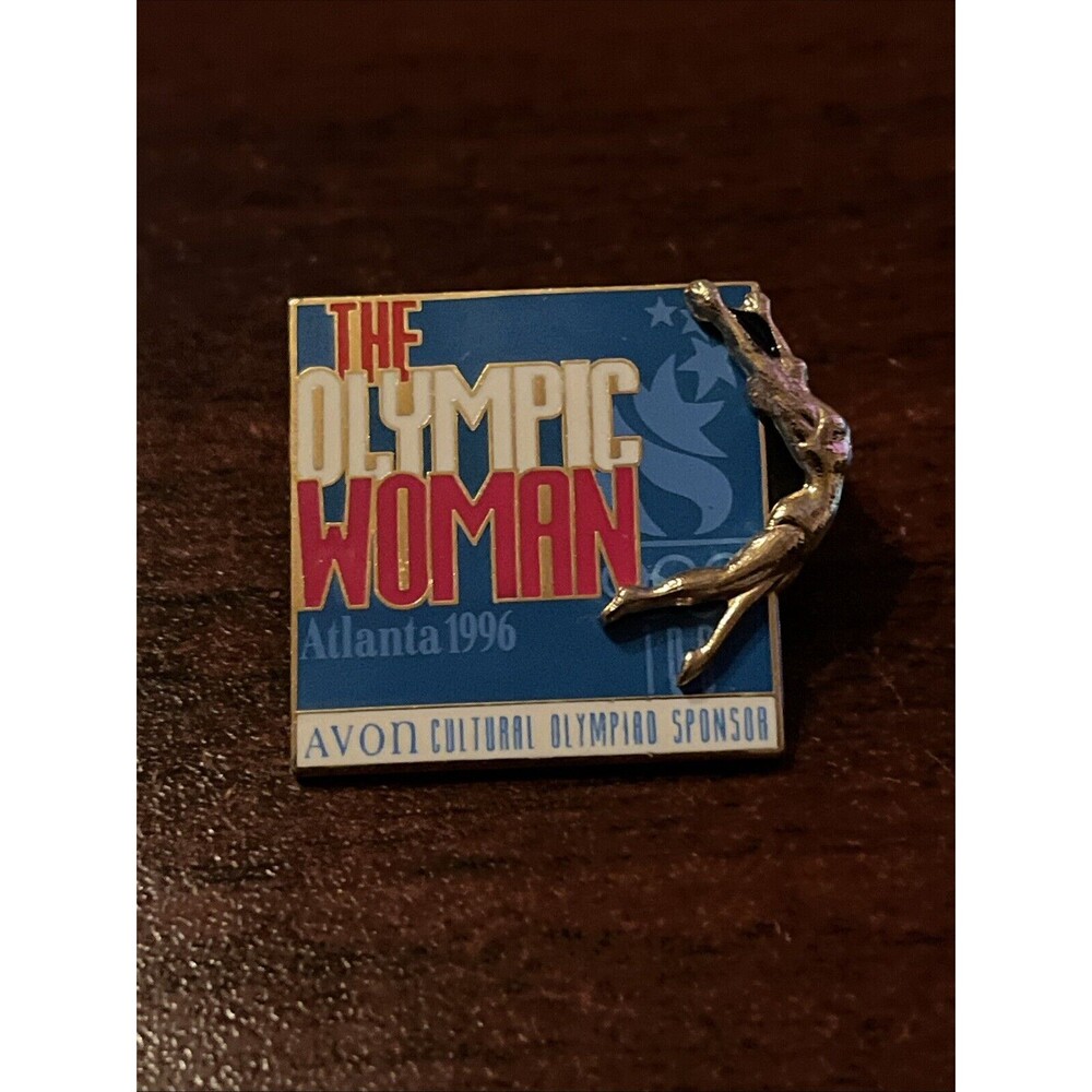 1996 Atlanta Summer Olympics The Olympic Woman Avon Sponsor Lapel Hat Pin